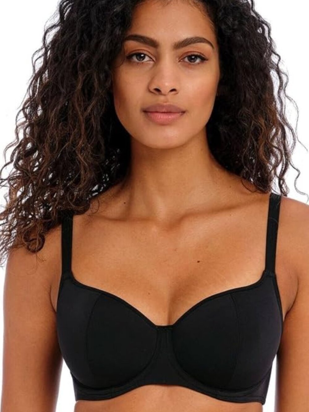 ✨Freya Swim Women's Jewel Cove Underwire Sweetheart Bikini Top 38K NWOT Black